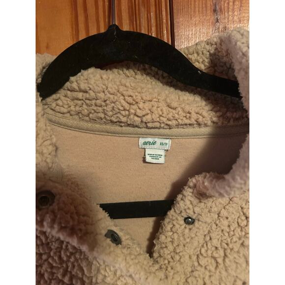 Aerie women’s oversized quarter snap Sherpa sweater fleece size XS - Picture 4 of 4
